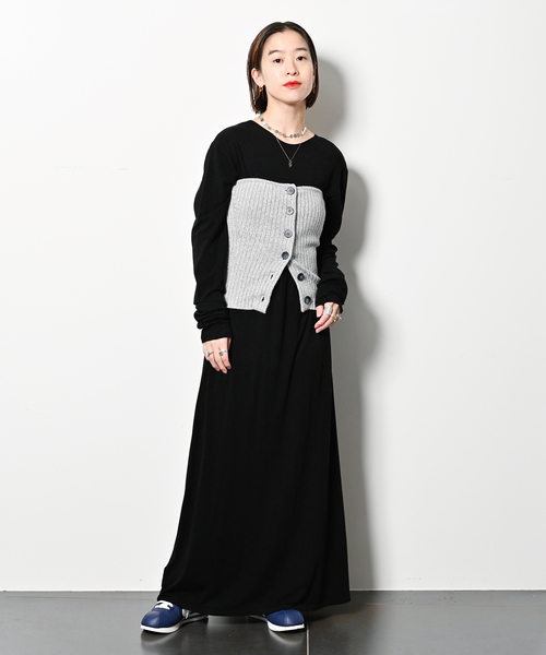 CITYSHOP」 長袖ワンピース 36 ピンク レディース : 85321154 
