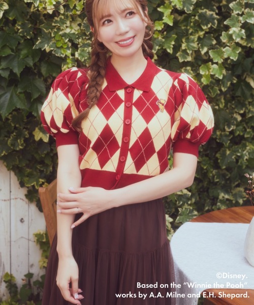 Disney（ディズニー） カーディガン Winnie the Pooh/アーガイル