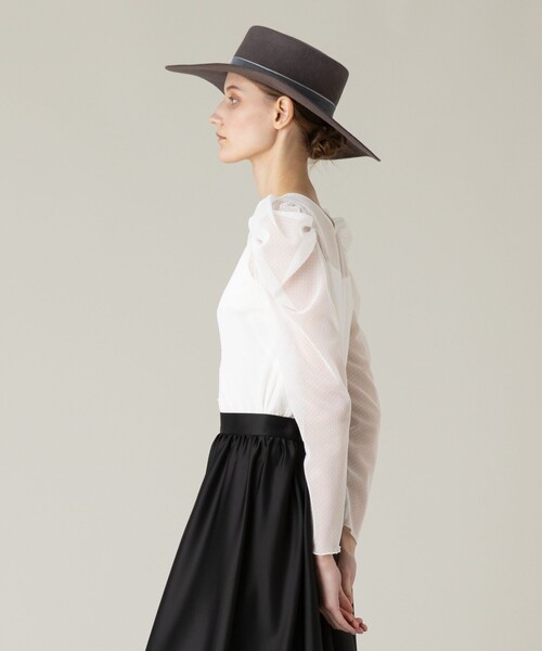 LOULOU WILLOUGHBY】 ドットチュールジコスリーブプルオーバー LOULOU WILLOUGHBY】ドットチュールジコスリーブプルオーバー