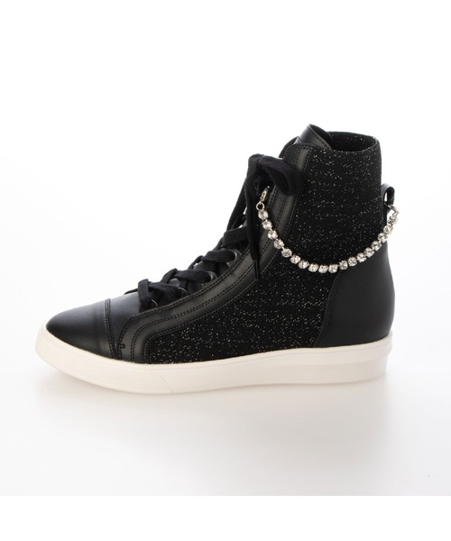 Lucida スニーカー Gienah/ラメニットハイカットスニーカー レディース