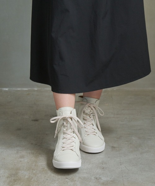 Lucida スニーカー Gienah/ラメニットハイカットスニーカー レディース
