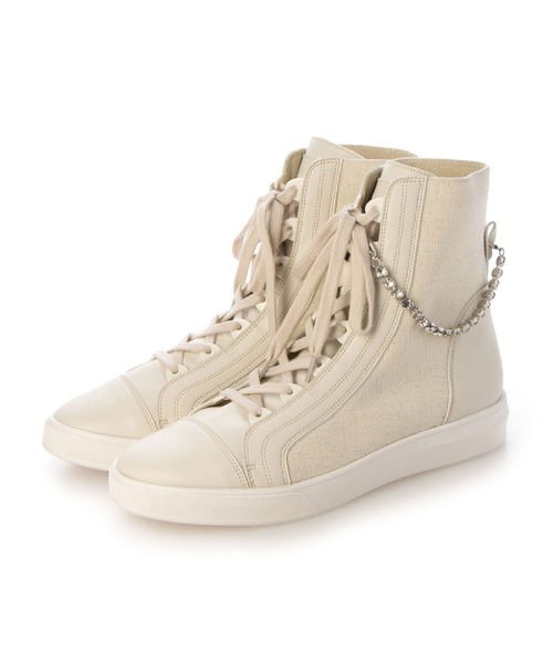 Lucida スニーカー Gienah/ラメニットハイカットスニーカー レディース