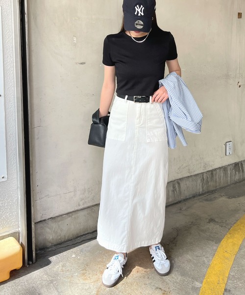 pheeta ホワイトロングスカート TITTY＆CO. スカート コットンロングスカート : ZOZOTOWN Yahoo