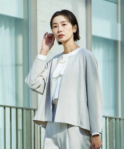 qualite（カリテ） ジャケット ノーカラージャケット 「入卒