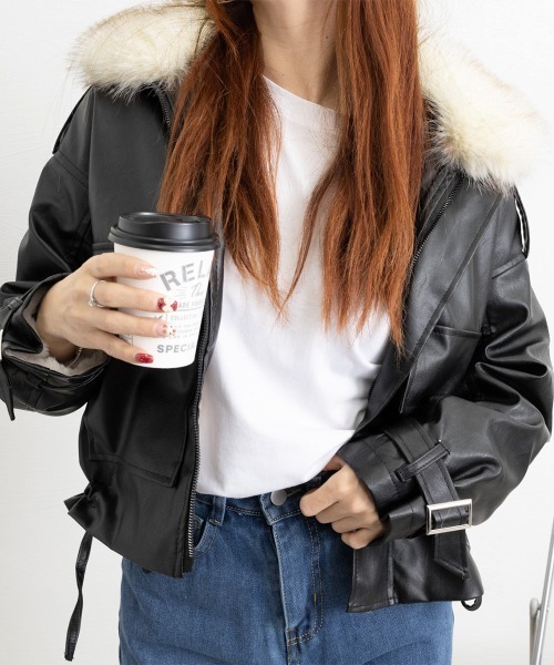 miniministore（ミニミニストア） コート アウター ファーライダース