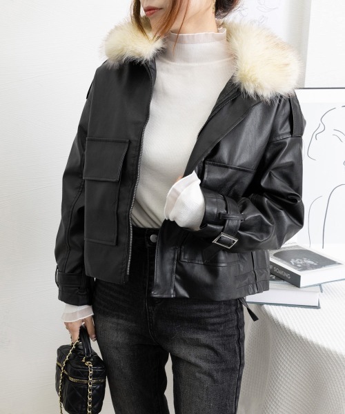 miniministore（ミニミニストア） コート アウター ファーライダース