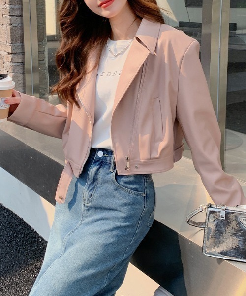 「a lot of love」 「brilaxae」ライダースジャケット M ブラック レディース_画像2