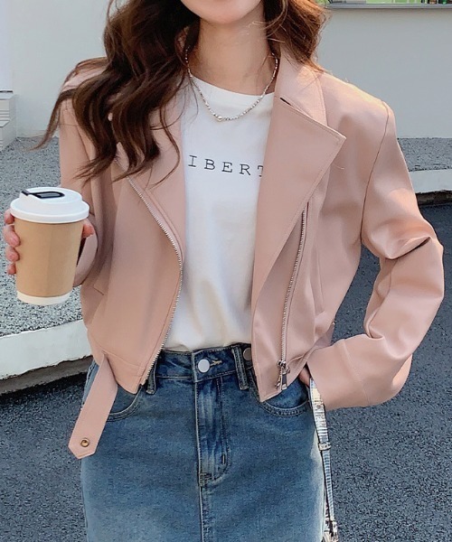 「a lot of love」 「brilaxae」ライダースジャケット M ブラック レディース_画像5