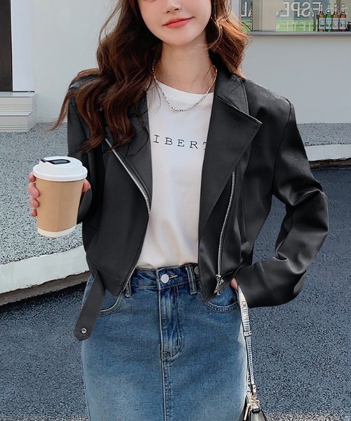 「a lot of love」 「brilaxae」ライダースジャケット M ブラック レディース_画像9