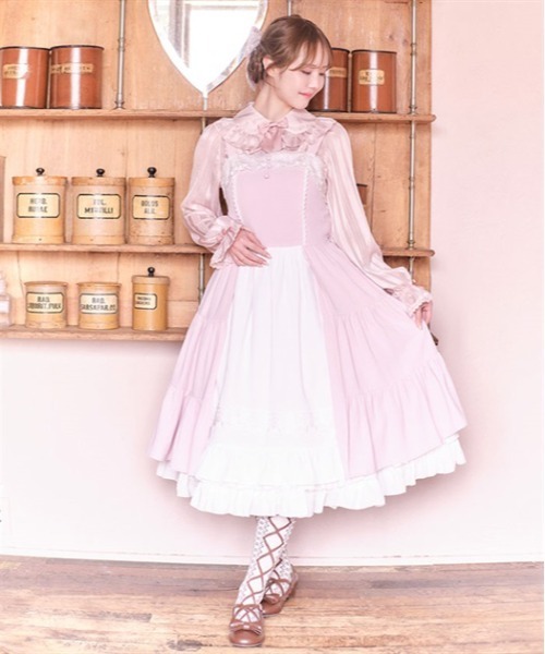 axes femme kawaii ワンピース ジャンパースカート プランタン 