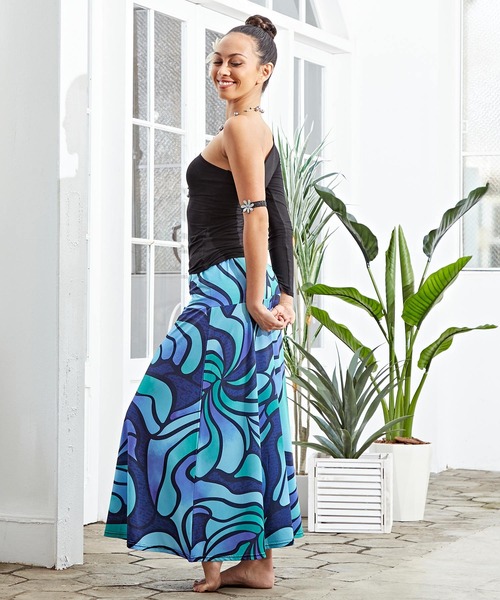 Maunaloa（マウナロア） スカート 「Maunaloa」Ocean Blue Bird ネオン