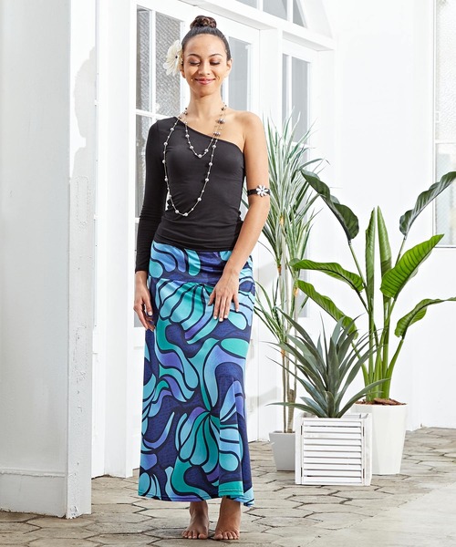 Maunaloa（マウナロア） ロング スカート 「Maunaloa」Ocean Blue Bird