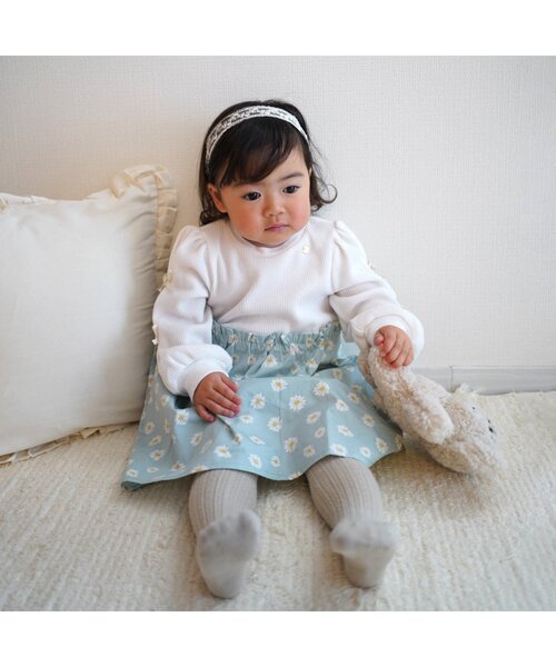 ワンピース 「ジュニア対応」袖リボンドッキングワンピース キッズ 子供服 女の子 | apres les cours | 05