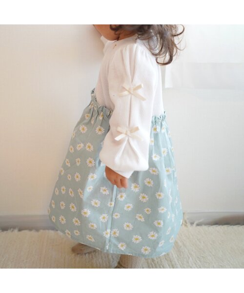 ワンピース 「ジュニア対応」袖リボンドッキングワンピース キッズ 子供服 女の子 | apres les cours | 06