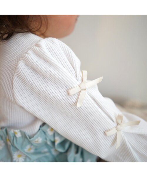 ワンピース 「ジュニア対応」袖リボンドッキングワンピース キッズ 子供服 女の子 | apres les cours | 07
