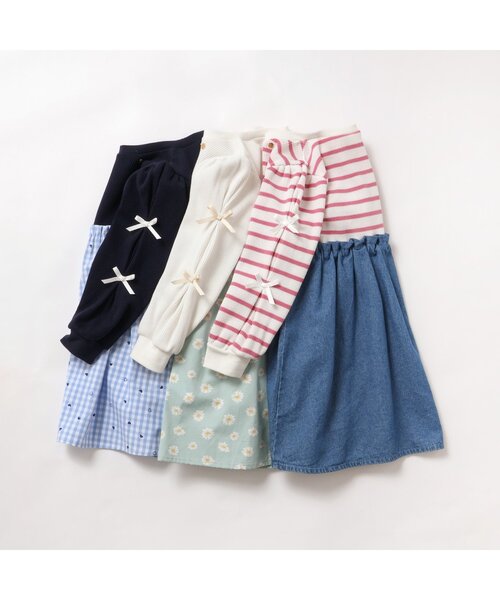 ワンピース 「ジュニア対応」袖リボンドッキングワンピース キッズ 子供服 女の子 | apres les cours | 11