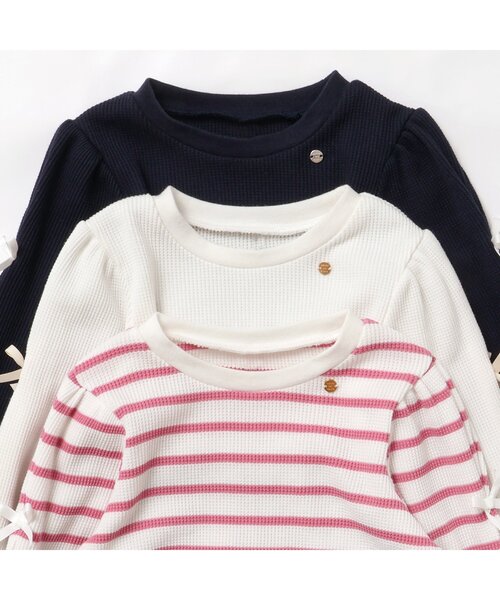 ワンピース 「ジュニア対応」袖リボンドッキングワンピース キッズ 子供服 女の子 | apres les cours | 12