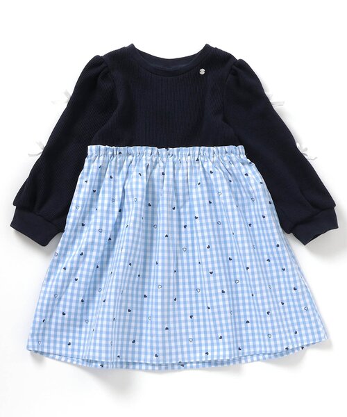 ワンピース 「ジュニア対応」袖リボンドッキングワンピース キッズ 子供服 女の子 | apres les cours | 16