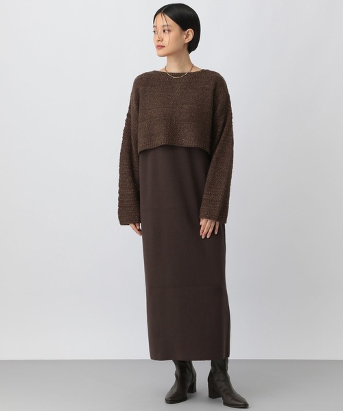 「A part by」 ツイードジャケット FREE ブラウン レディース_画像7