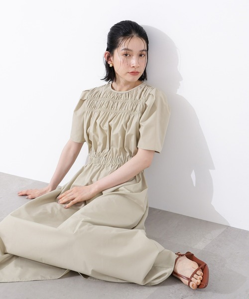 ローンタックショルダーワンピース【最終お値下げ】¥7,700→¥6,950 N.Natural Beauty Basic ワンピース ローンタックショルダー
