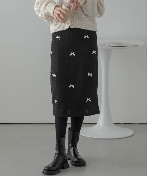 「La-gemme」 フレアスカート M グレー レディース_画像9