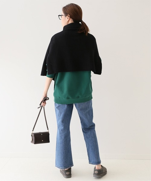 SLOBE IENA（スローブイエナ） ニットポンチョ FREE グレー系その他