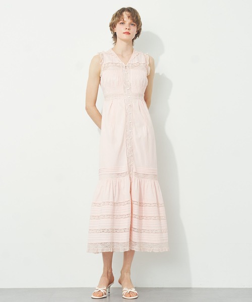 PREFERIR haremode 【美品】レース バンドカラーワンピース　M fit=scale-down,w=1200