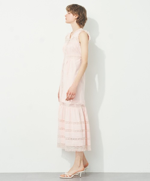 PREFERIR haremode 【美品】レース バンドカラーワンピース M me&me couture ワンピース レースMIXセーラードレス : ZOZOTOWN