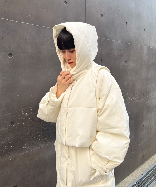 「KBF」 コート ONE アイボリー レディース_画像2