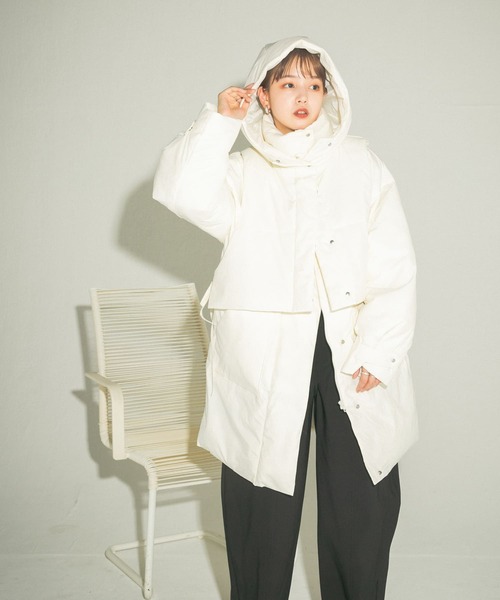 「KBF」 コート ONE アイボリー レディース_画像8