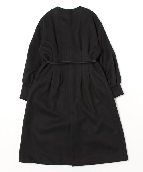「MURUA」 ノーカラーコート 2 ブラック レディース_画像2