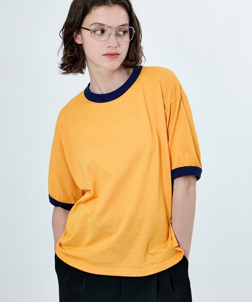 tシャツ 「LAMRONS」RINGER SHORT TEE レディース メンズ M TO R tシャツ 「LAMRONS」RINGER SHORT TEE レディース メンズ