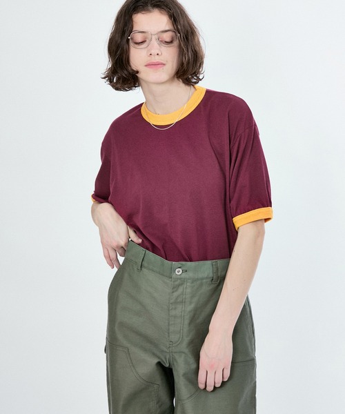 tシャツ 「LAMRONS」RINGER SHORT TEE レディース メンズ M TO R tシャツ 「LAMRONS」RINGER SHORT TEE レディース メンズ