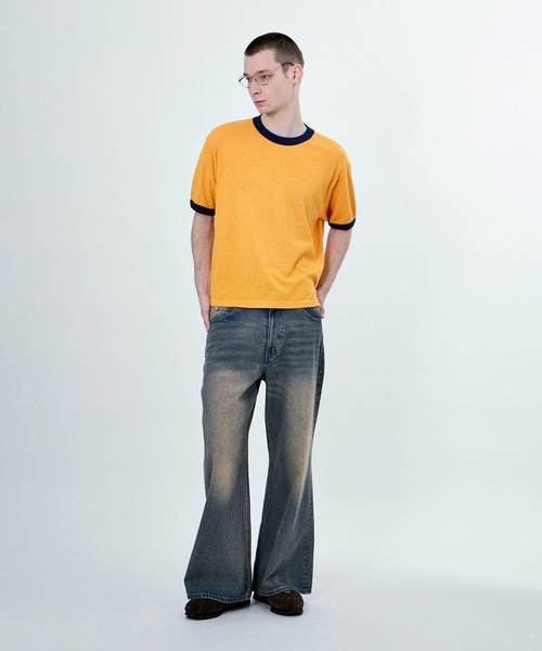 tシャツ 「LAMRONS」RINGER SHORT TEE レディース メンズ M TO R tシャツ 「LAMRONS」RINGER SHORT TEE レディース メンズ