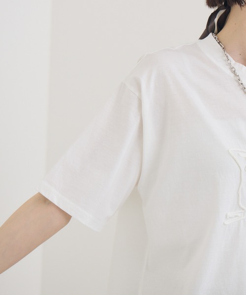 Paradise Picnic tシャツ pqran CATコード刺繍T レディース