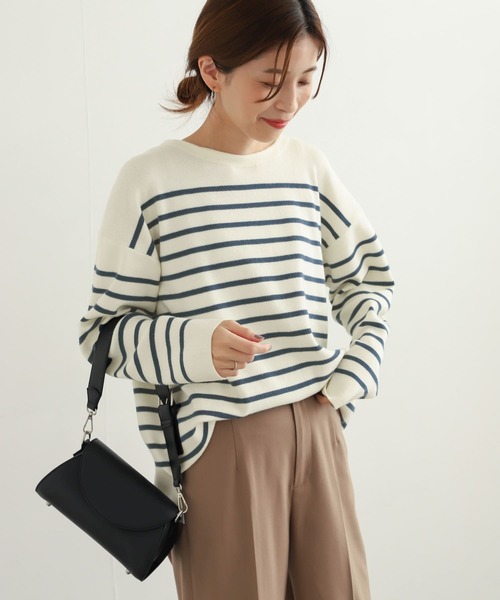 「URBAN RESEARCH DOORS」 長袖ニット MEDIUM ブルー レディース URBAN RESEARCH DOORS 「URBAN DOORS」 長袖ニット MEDIUM