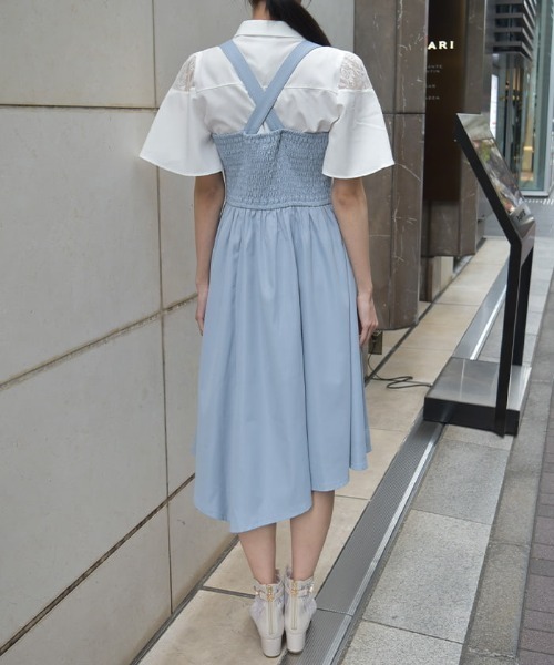 axes femme（アクシーズ ファム） ジャンパースカート ベルトデザイン