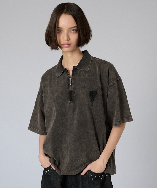 ONCILY ポロシャツ ZIP DRAW CODE POLO T-SHIRT / ジップドロー