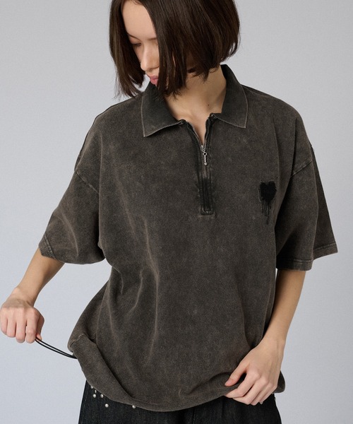 ONCILY ポロシャツ ZIP DRAW CODE POLO T-SHIRT / ジップドロー