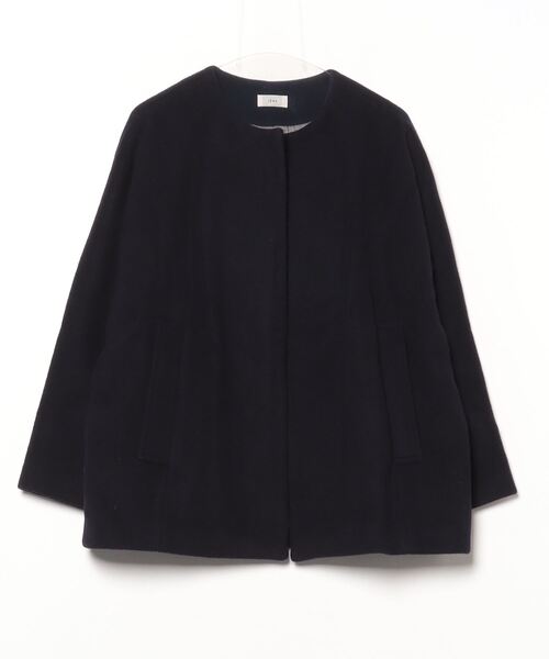 IENA（イエナ） ノーカラージャケット 38 ネイビー レディース