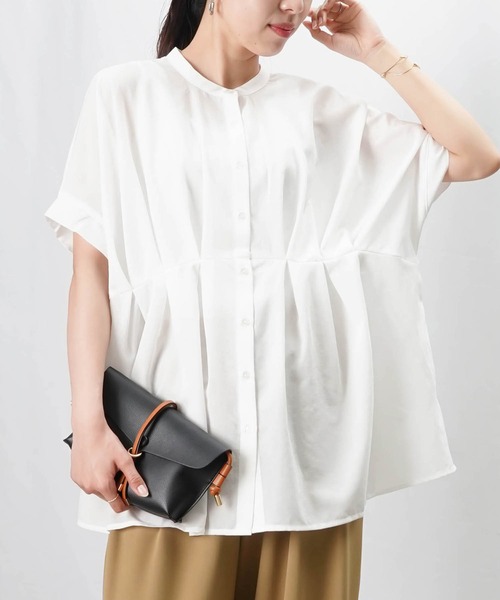 ブラウス シャツ LIGHTWEIGHT LINEN SHIRT レディース LADY LUCK LUCA ブラウス シャツ LC/LLL 2WAYタックブラウス