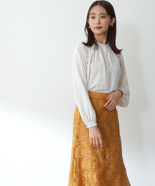 「N.（N. Natural Beauty Basic）」 長袖ブラウス MEDIUM グレイッシュベージュ レディース N.Natural Beauty Basic 「N.（N. Natural Basic）」 長袖