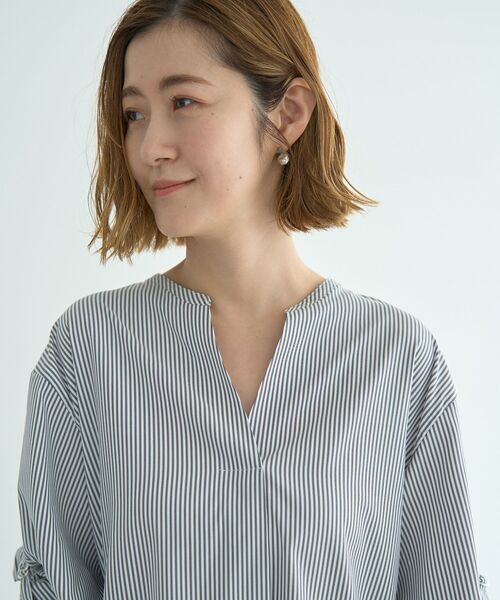 YECCA VECCA ブラウス シャツ 2wayボリューム袖スキッパー