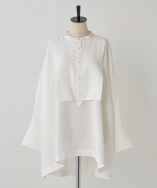 【新品】チュニック　カットソー　白　長袖　BEADSLEY BEARDSLEY 「BEARDSLEY」 長袖チュニック FREE ホワイト