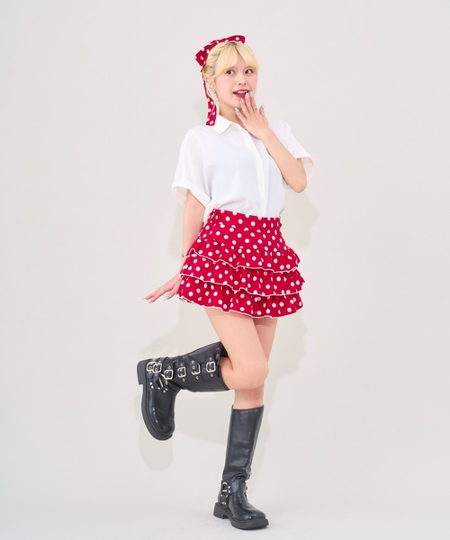 Seiney BLONDE スカート 夏 ドットフリルミニスカート : ZOZOTOWN