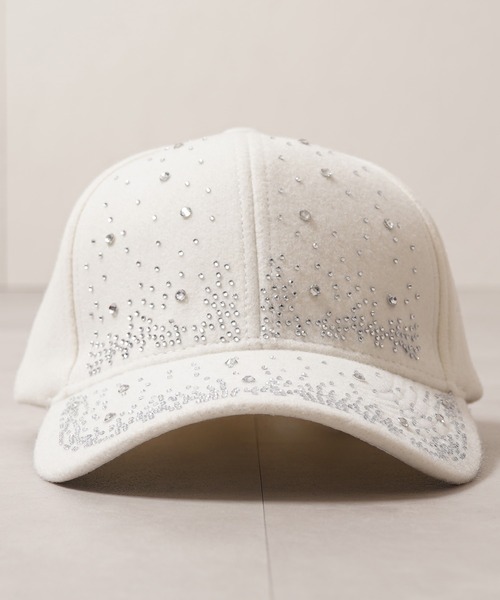 flex wit me ラインストーンキャップ 白 9FORTY White Day Rhinestone ラインストーン ロサンゼルス