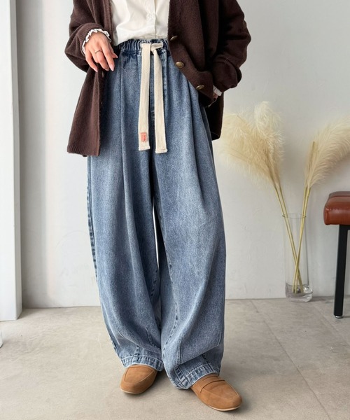 Java ワイドパンツ ジーンズ デニム デニムパンツ 「JaVaジャバコラボ