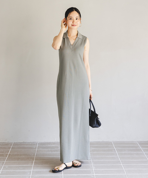 【NOBLE×L’AUBE BLANC】ミラノリブジャージワンピース ノーブル NOBLE 《予約》【NOBLE×L'AUBE BLANC】ミラノリブ