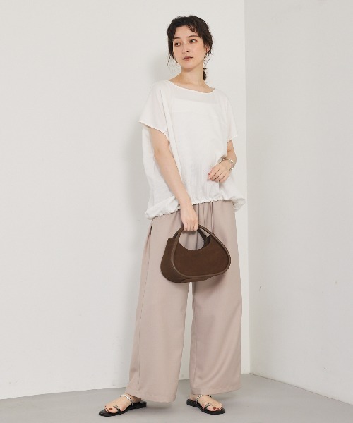 qualite（カリテ） tシャツ コンビドロストプルオーバー レディース