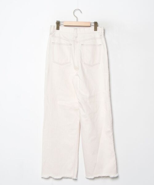 「LOWRYS FARM」 デニムパンツ L ベージュ レディース